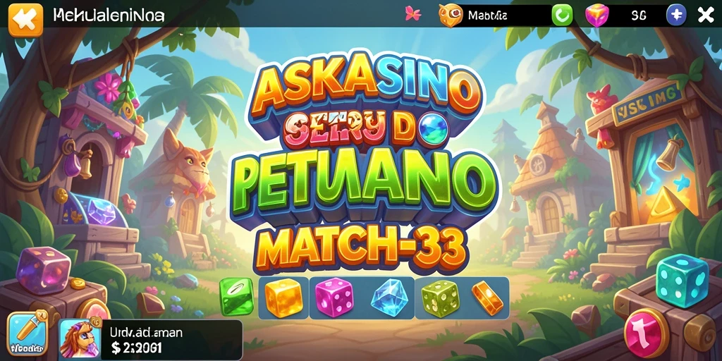 Tampilan gameplay seru di ASKASINO dengan tantangan Match-3.