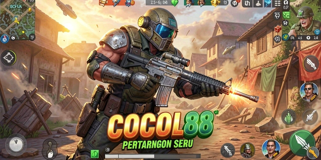 Tampilan gameplay epik dari COCOL88 dalam pertarungan Battle Royale.