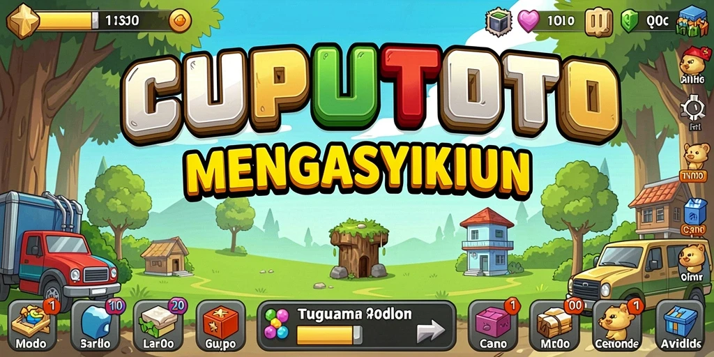 Tampilan gameplay CUPUTOTO yang menarik dan penuh warna.