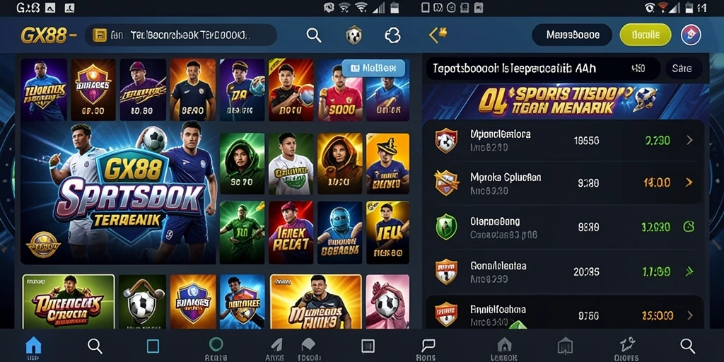 Tampilan gameplay GX88 yang mengasyikkan dalam taruhan Sportsbook.