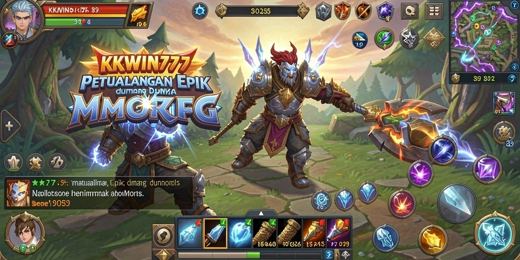 Tampilan utama gameplay KKWIN777 yang epik dan mendebarkan