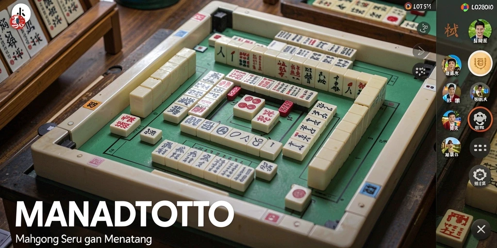 Screenshot gameplay MANADOTOTO menunjukkan keseruan bermain Mahjong.