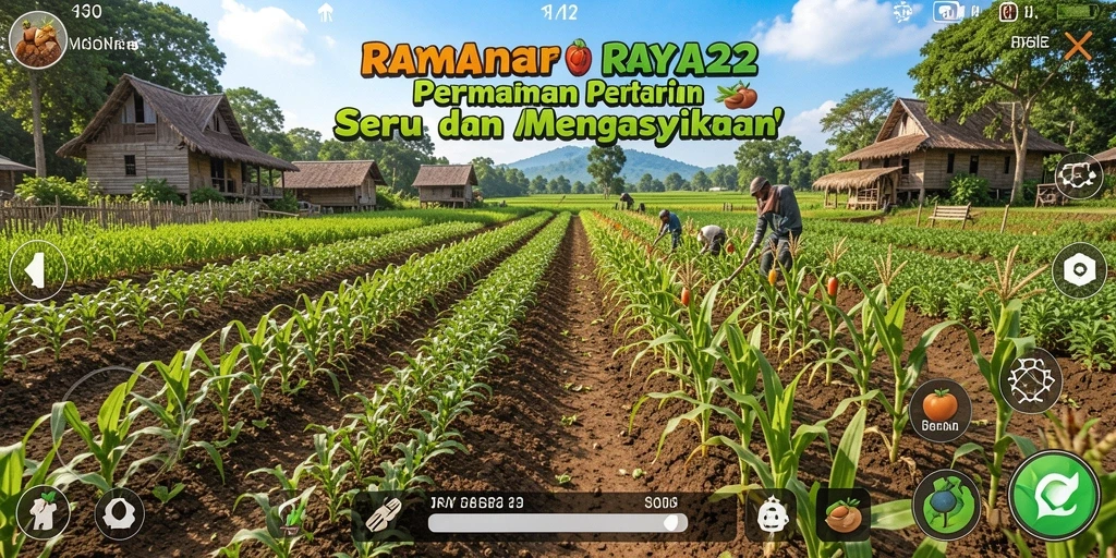 Tampilan gameplay Farming dalam RAYA22 yang seru dan interaktif.
