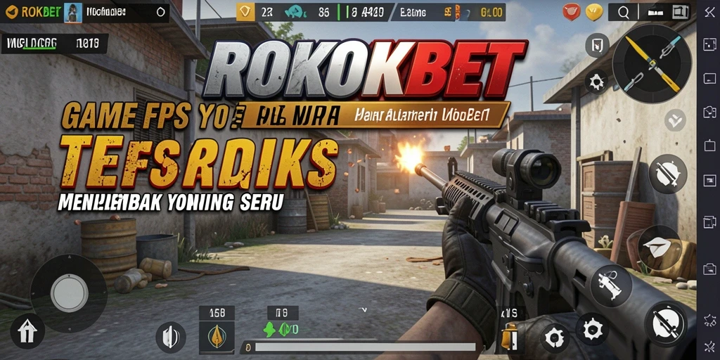 Tampilan in-game ROKOKBET dengan aksi tembak-menembak yang intens.