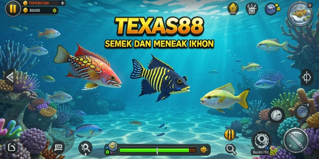 Screenshot gameplay TEXAS88 yang penuh aksi Tembak Ikan.